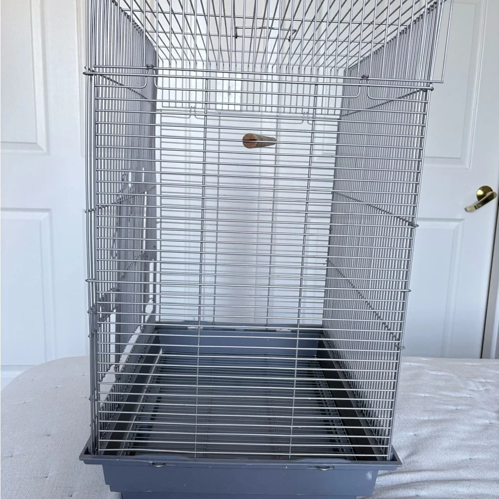 Spacious Gray Bird Cage